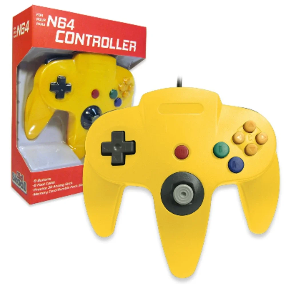 2 N64 Controllers - Atomic Purple & Yellow (NEW) - Nintendo64 - Old Skool
